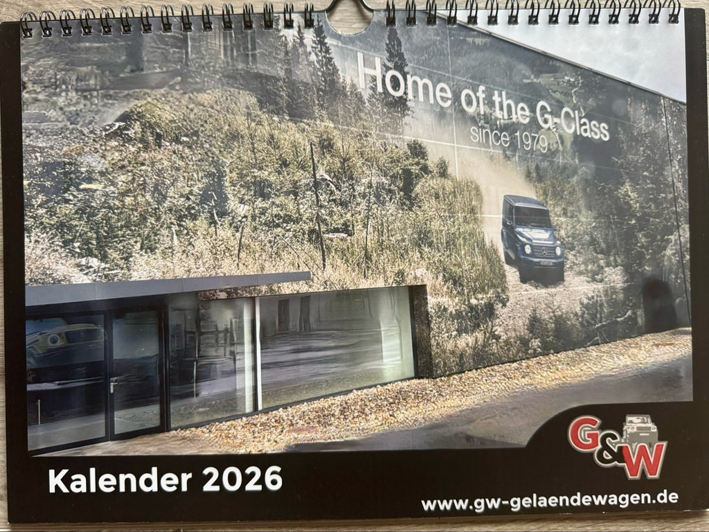 Mercedes G GE GD Kalender 2026 G-Klasse W460 BM461 463 464 465  DIN A4 G&W Gelän