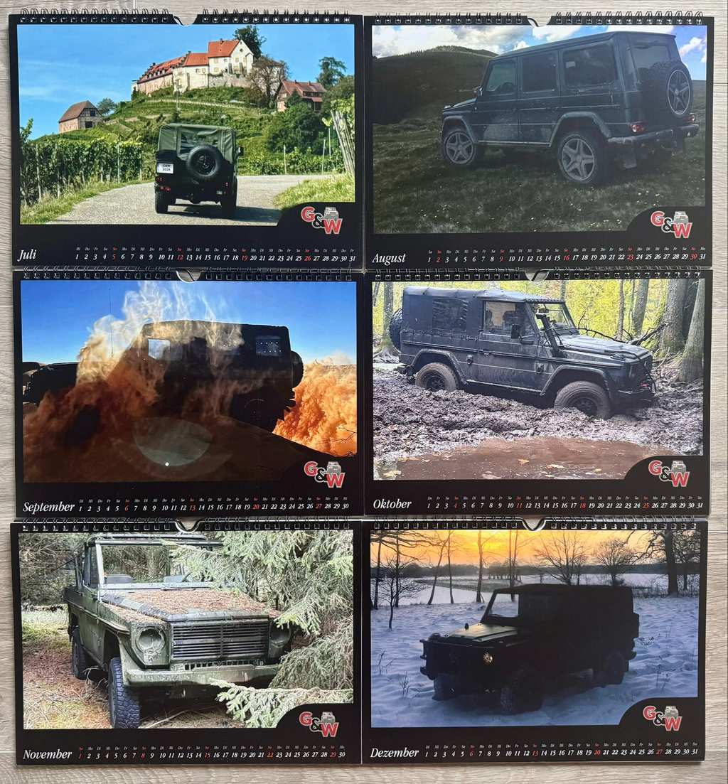 Mercedes G GE GD Kalender 2026 G-Klasse W460 BM461 463 464 465  DIN A4 G&W Gelän