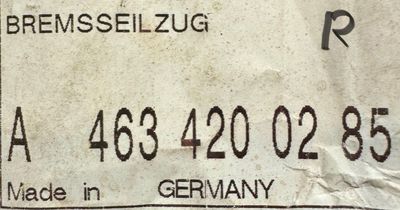 Mercedes G Handbremsseilzug Bremsseilzug A463 420 02 85 GD GET W461 W463 Wolf HR