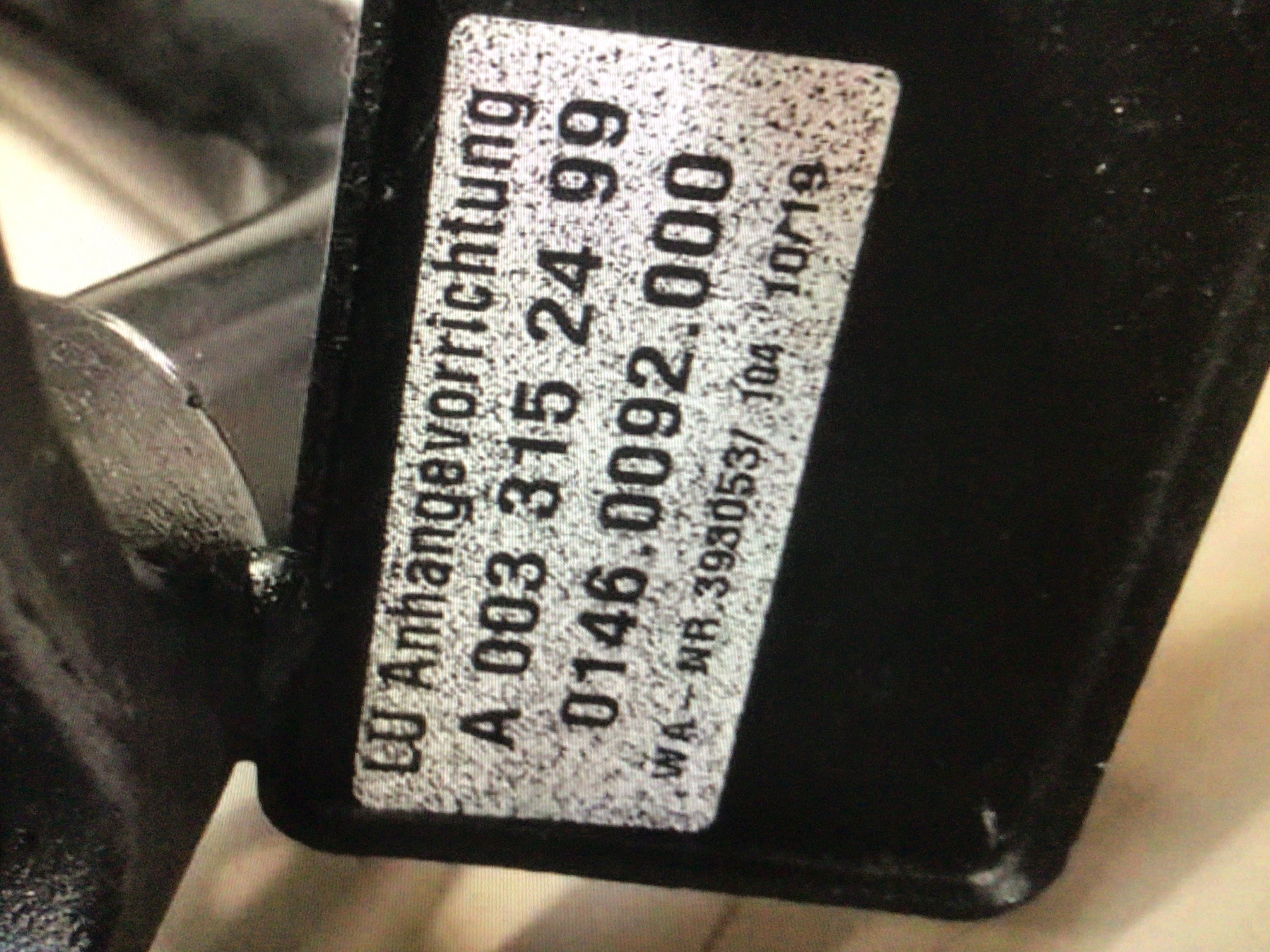 G Klasse Mercedes Benz GE GD ORIS A50-X Anhängerkupplung D964 W463 BM460 BM461