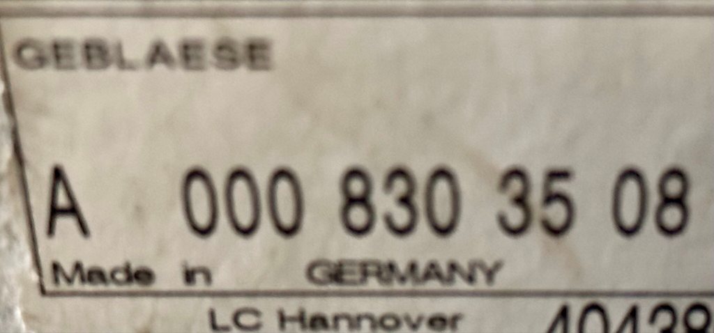 Mercedes G Klasse Wolf 24V Gebläsemotor Original MB A0008303508