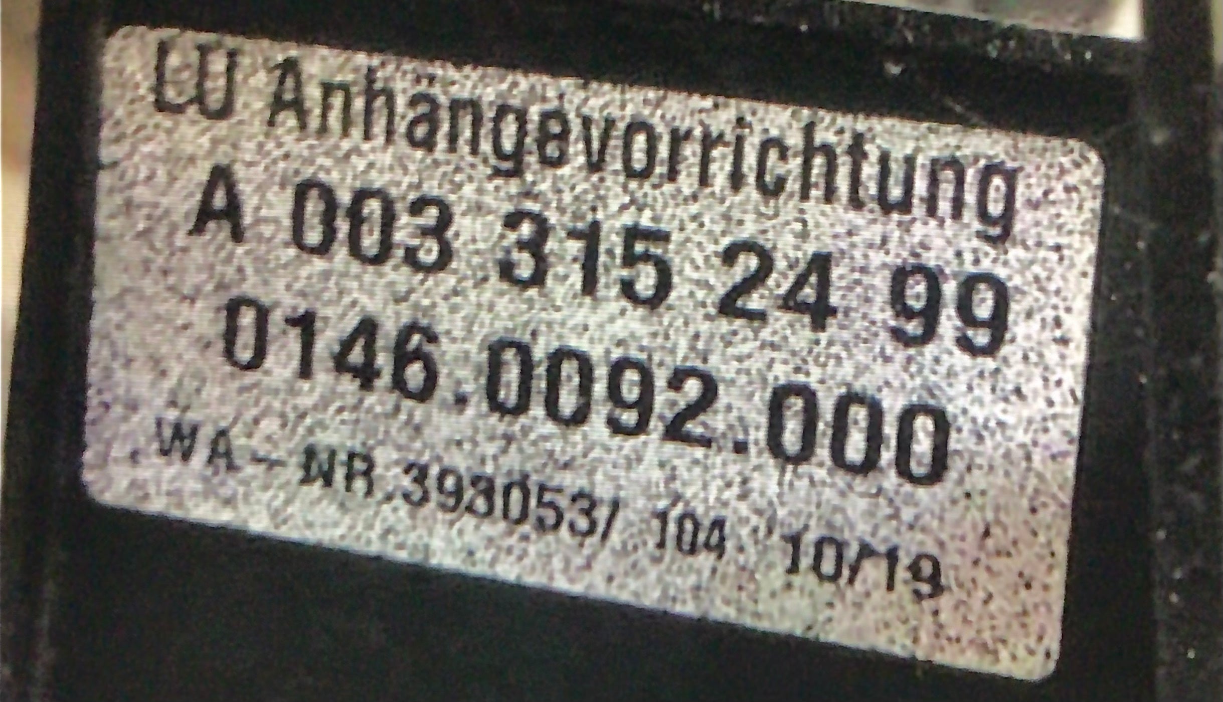 G Klasse Mercedes Benz GE GD ORIS A50-X Anhängerkupplung D964 W463 BM460 BM461
