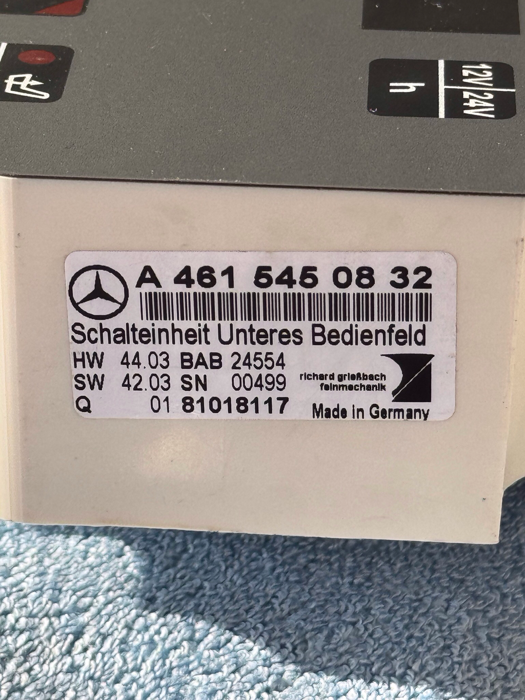 Mercedes G Schaltblock Steuergerät   A4615450832  PUR Professionell Greenliner 2