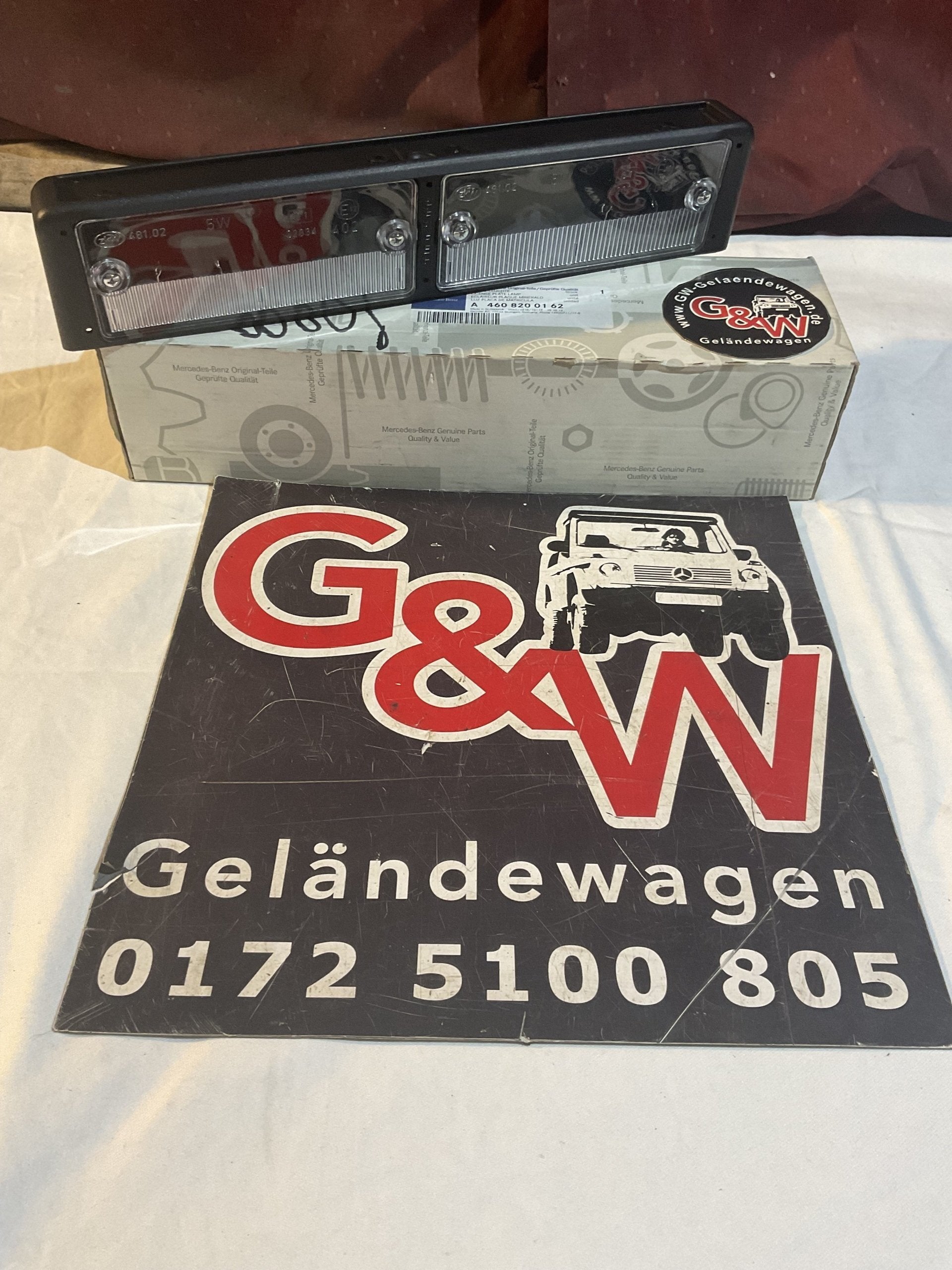 G-Klasse Mercedes Benz GE GD Leuchte für Kennzeichenhalter Wolf   w461 w460