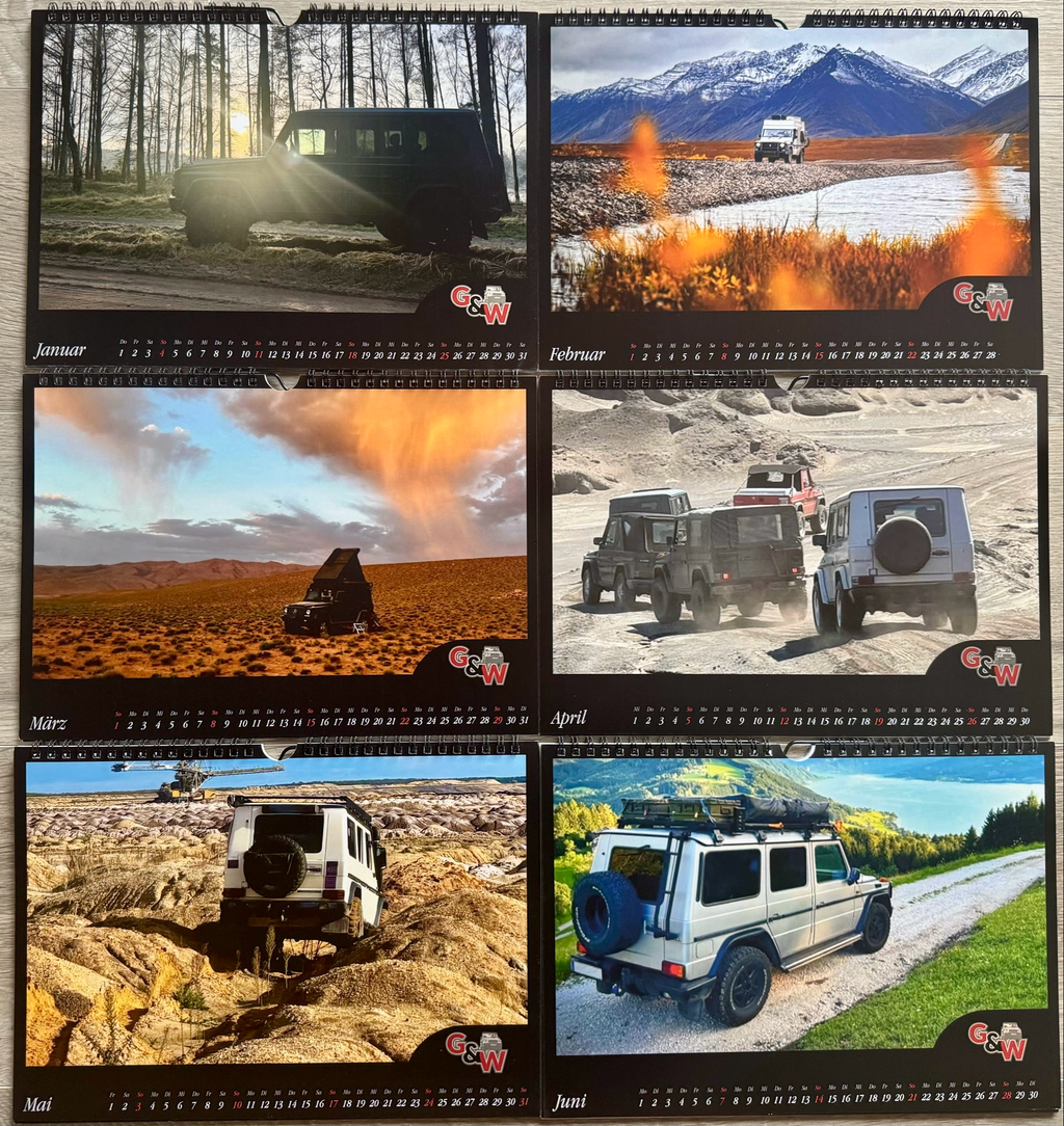 Mercedes G GE GD Kalender 2026 G-Klasse W460 BM461 463 464 465  DIN A4 G&W Gelän