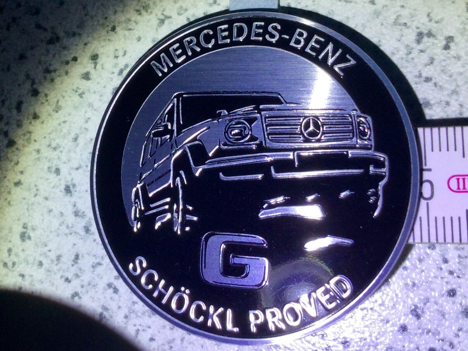 Mercedes G Emblem Abzeichen Plakette G-Klasse Schöckl Proved 2019 50mm AMG PUCH