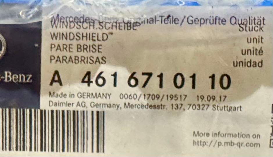 Mercedes G Klasse A4616703002 Rahmen Scheibenrahmen A4616710620 Abdichtung Wolf
