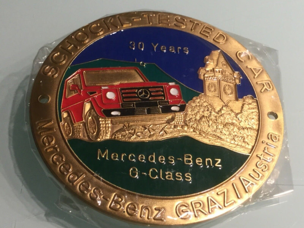 Mercedes G Emblem Abzeichen Plakette G-Modell G-Klasse Schöckl Tested Driver 30J