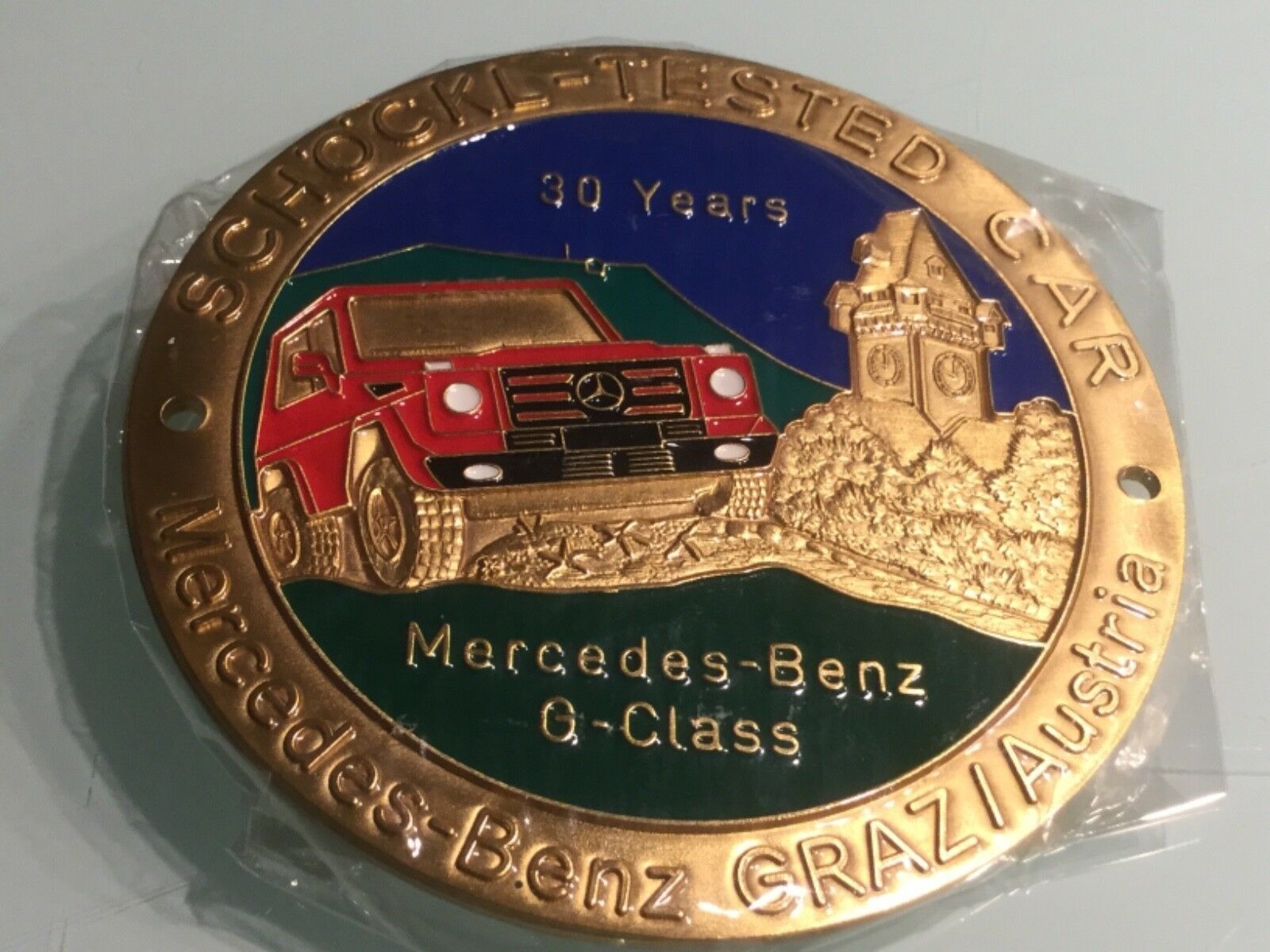 Mercedes G Emblem Abzeichen Plakette G-Modell G-Klasse Schöckl Tested Driver 30J