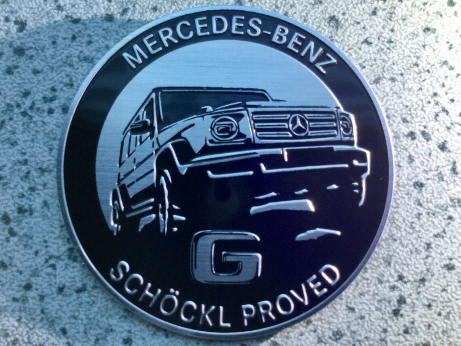 Mercedes G Emblem Abzeichen Plakette G-Klasse Schöckl Proved 2019 50mm AMG PUCH